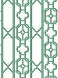 Scalamandre Joanna Fret Gazebo Green Wallcovering