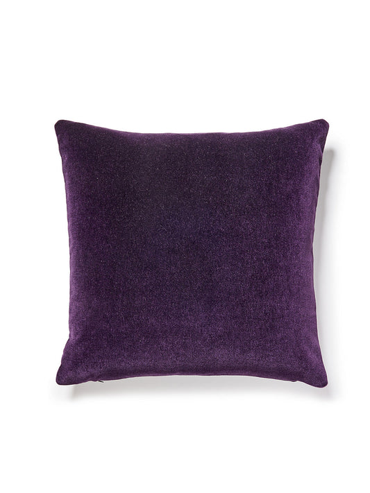 Scalamandre Makalu Mohair 22 X 22 - Aubergine Decorative Pillow