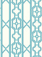 Scalamandre Joanna Fret Turquoise Wallcovering