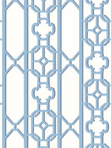 Scalamandre Joanna Fret Blue Jay Wallcovering