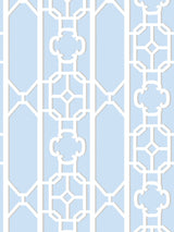 Scalamandre Joanna Fret Powder Blue Wallcovering