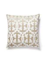 Scalamandre Falk Manor House 22 X 22 - Alabaster Decorative Pillow
