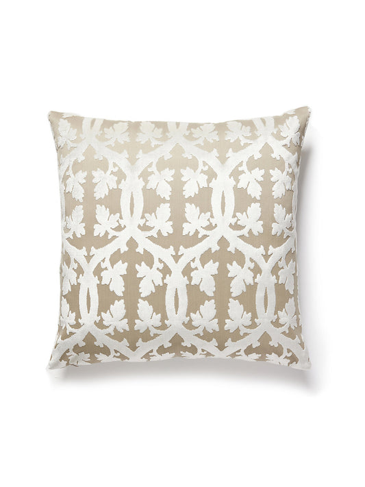Scalamandre Falk Manor House 22 X 22 - Alabaster Decorative Pillow