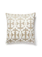 Scalamandre Falk Manor House 22 X 22 - Alabaster Decorative Pillow
