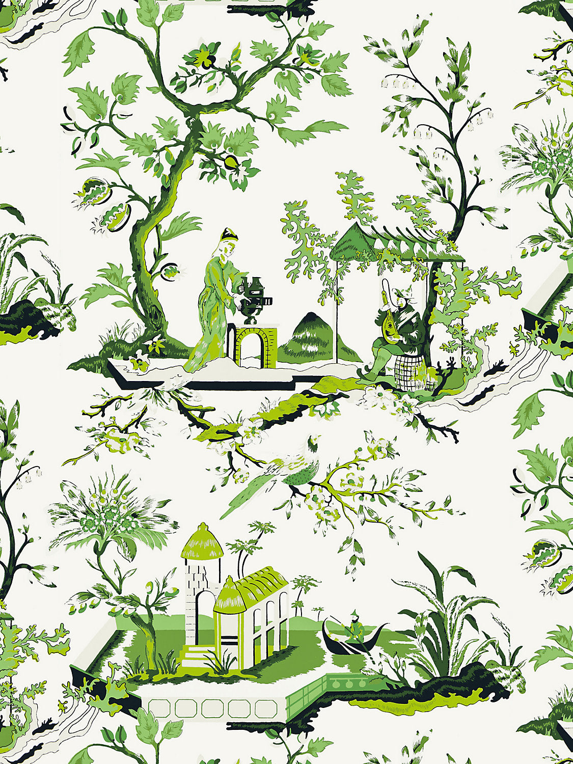 Scalamandre Ch'in Ling Jade Wallcovering