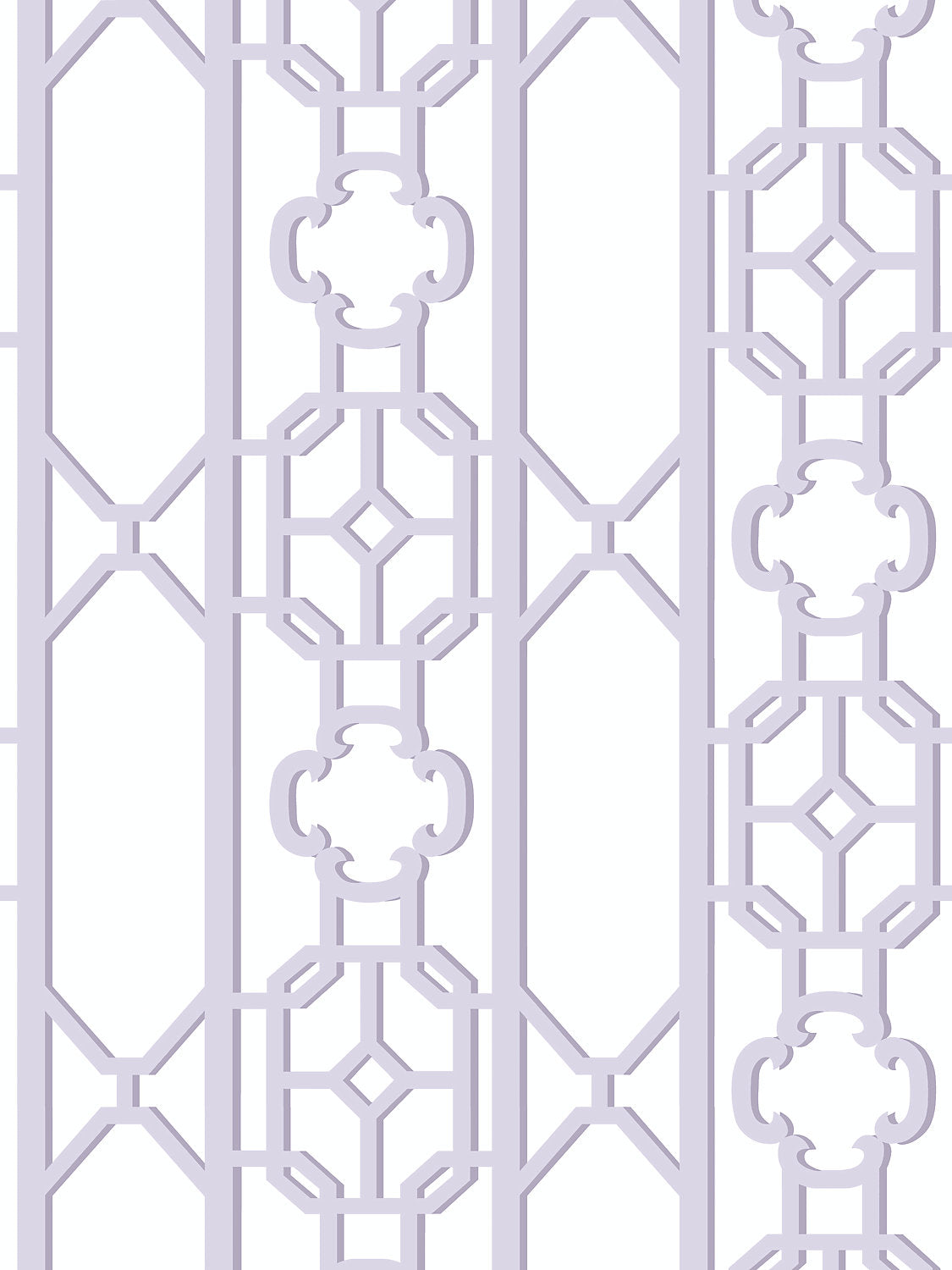 Scalamandre Joanna Fret Lavender Wallcovering