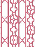 Scalamandre Joanna Fret Raspberry Wallcovering