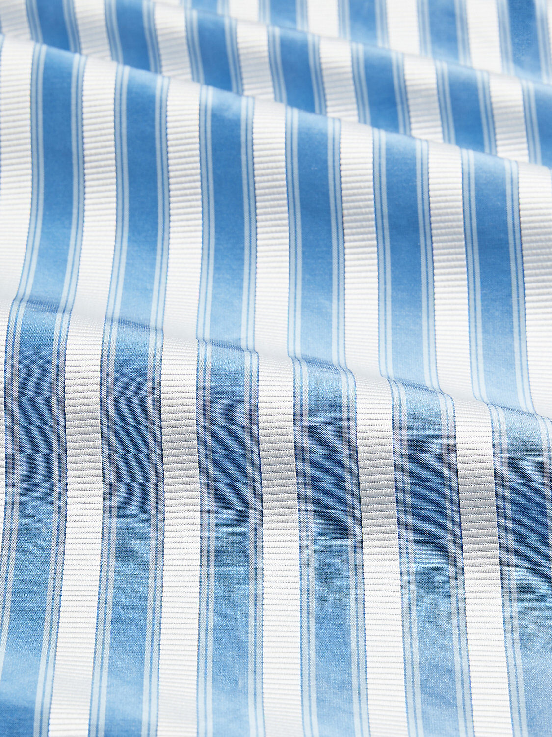 Special Order Scalamandre Shirred Stripe Blue Opal White Silk MSRP USD 363/y