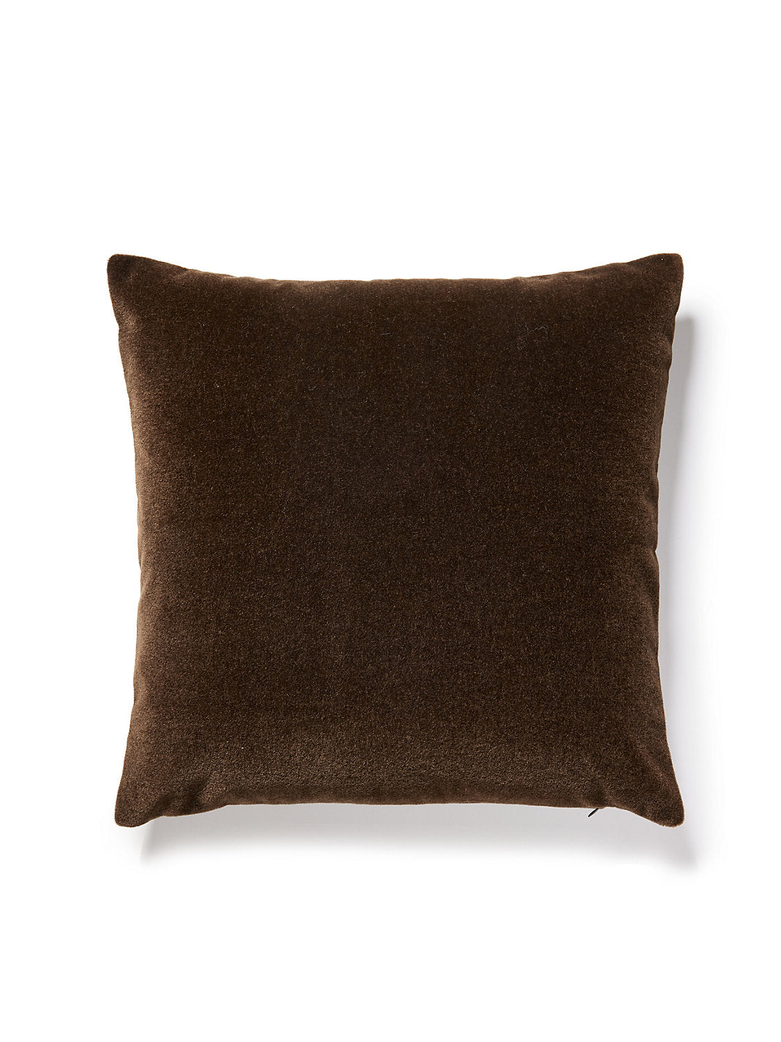 Scalamandre Makalu Mohair 22 X 22 - Bitter Chocolate Decorative Pillow