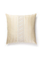 Scalamandre Paisley / Shirred Stripe 22 X 22 - Fawn Decorative Pillow