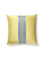 Scalamandre Amarna / Olympia Taffeta 22 X 22 - Nile Blue / Daffodil Decorative Pillow