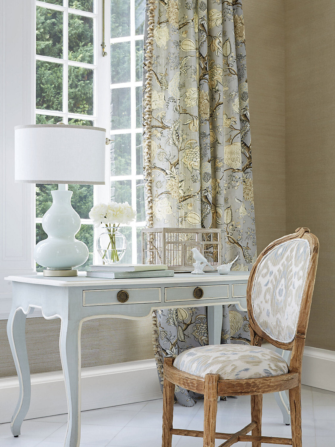 Special Order Scalamandre Tashkent Velvet Spring Green Ikat Red Black Beige Cotton Viscose MSRP USD624/y