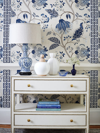 Scalamandre Palampore Embroidery Cinnamon Light Brown Red Green Blue Jacobean Tree of Life  Linen Viscose  MSRP USD420/y