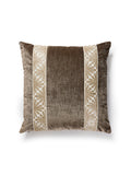 Scalamandre Milan / Supreme Velvet 22 X 22 - Antique / Walnut Decorative Pillow