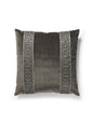 Scalamandre Saxony / Strie Velvet 22 X 22 - Sterling / Titanium Decorative Pillow
