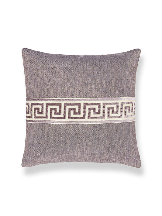 Scalamandre Greek Key 22 X 22 - Antique Heather Decorative Pillow