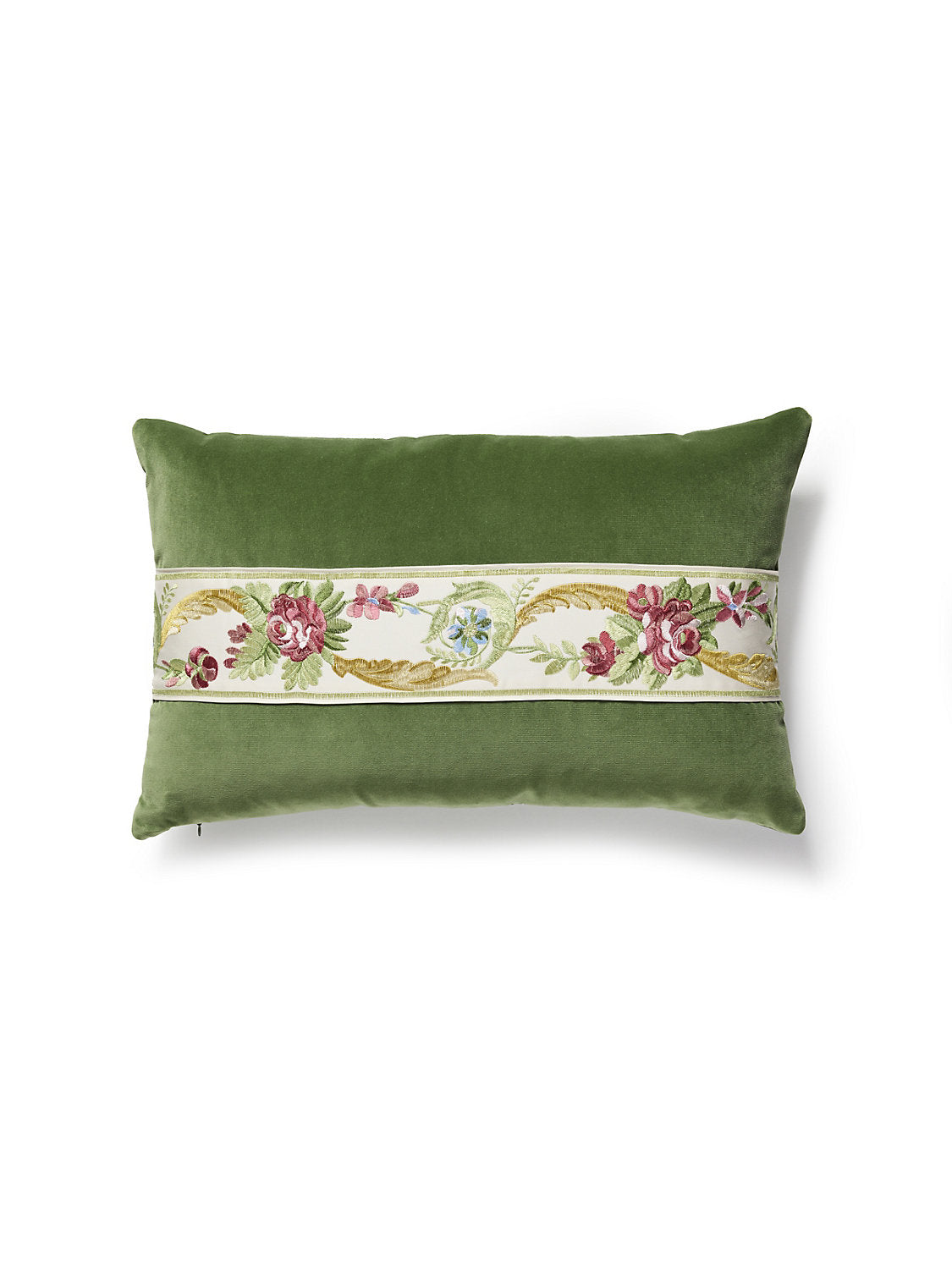 Scalamandre Reine / Linley 14 X 22 - Multi Bloom / Seamist Decorative Pillow