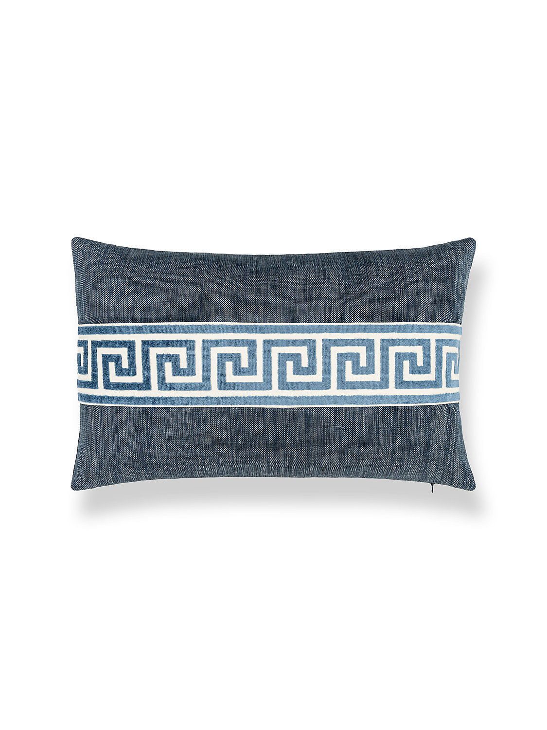 Scalamandre Greek Key 14 X 22 - Denim Decorative Pillow