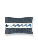 Scalamandre Greek Key 14 X 22 - Denim Decorative Pillow