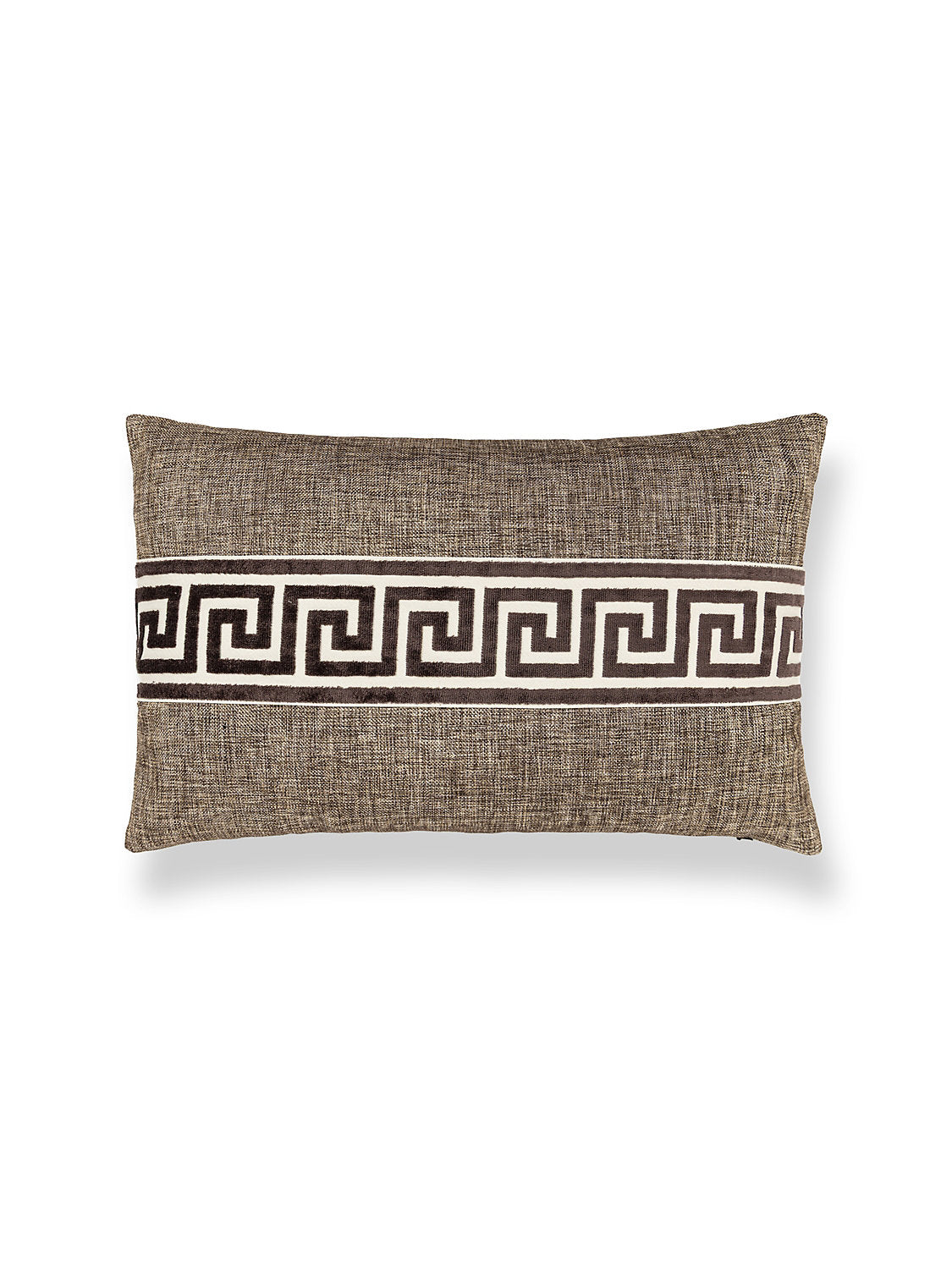 Scalamandre Greek Key 14 X 22 - Umber Decorative Pillow