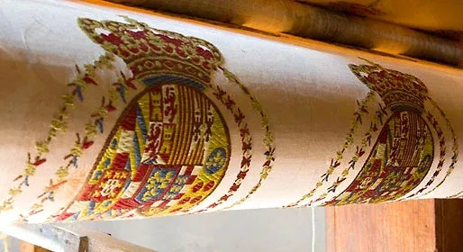 Scalamandre San Leucio Beige Gold Old World Weavers Silk Linen Renaissance Silk Damask MSRP USD 546/Y