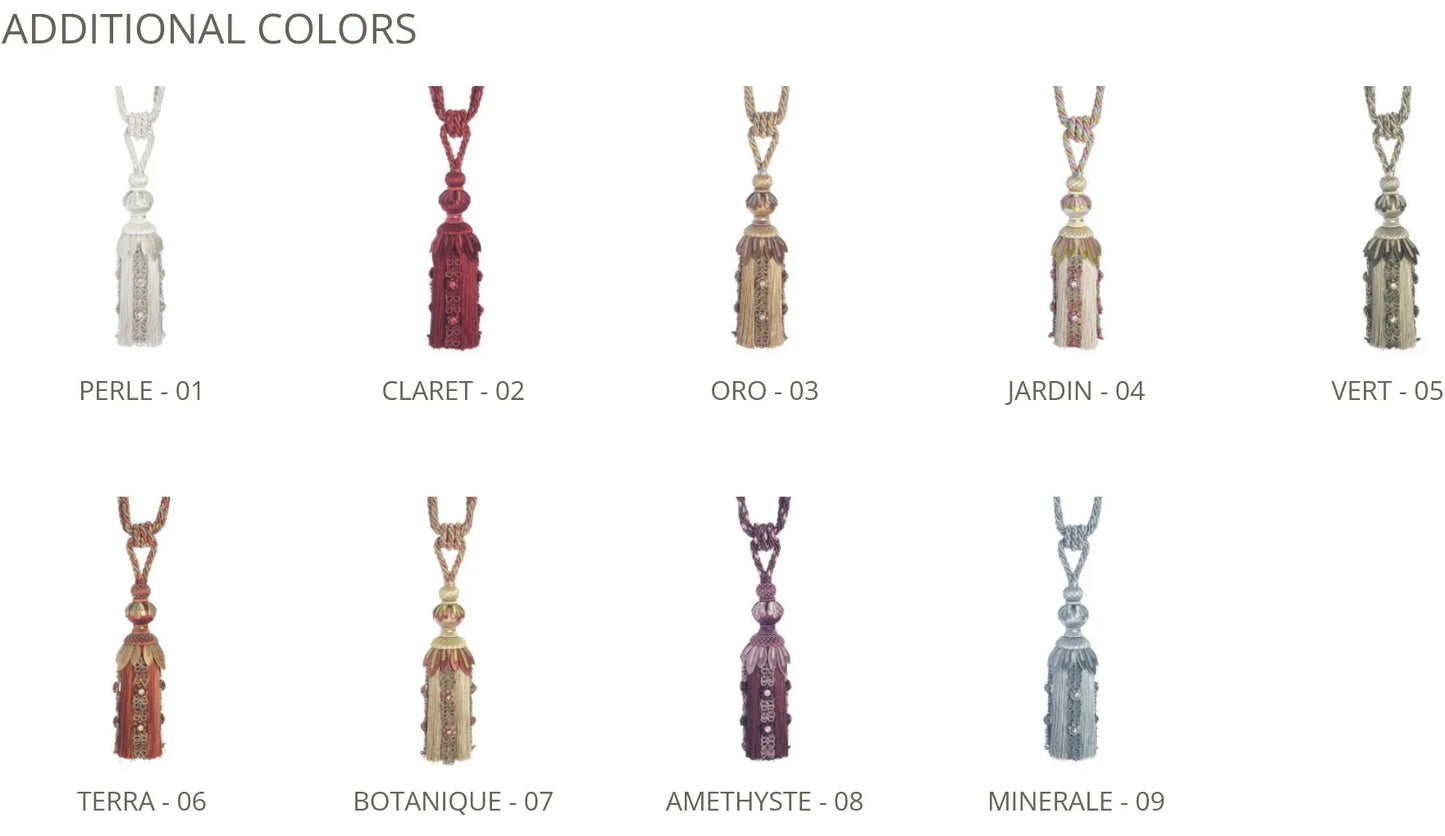 Samuel &amp; Sons Palais Silk Tieback With Jasmines Silk Cotton Wood MSRP USD 1200 Each