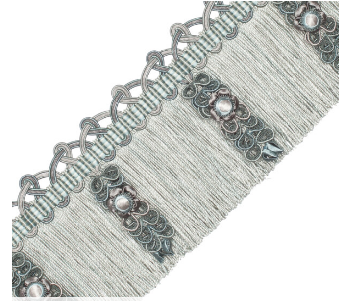 Samuel &amp; Sons Palais PALAIS FRINGE WITH JASMINES Trim Silk MSRP USD 440/Y Special order