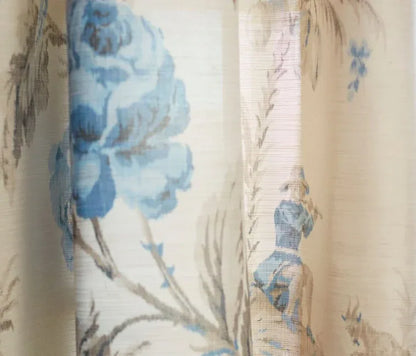 48a Berkbox5 Scalamandre Silk Square Somerset Silk Warp Print Porcelain MSRP USD702/Y