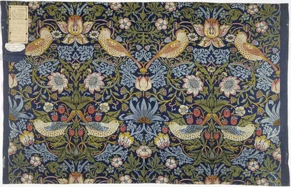 10 Berkbox56 2.4 yard Scalamandre Bird Strawberry Thief William Morris Floral pattern Blue