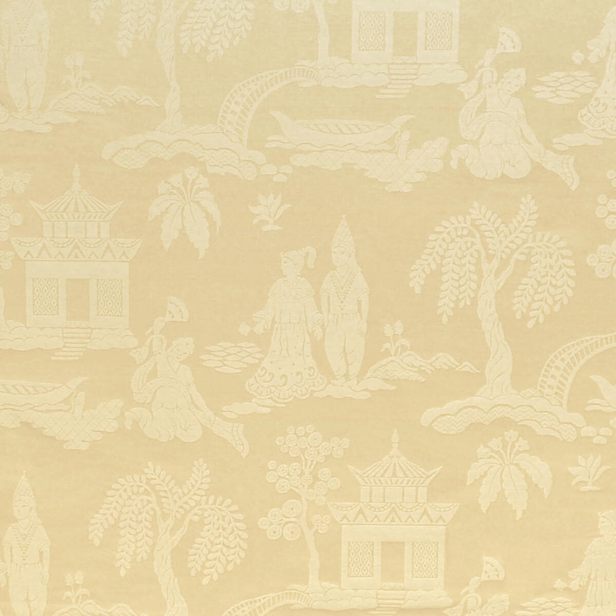 Special Order Clarence House Sukhothai Linen Silk Ivory Cream Asian Damask MSRP USD 356/y