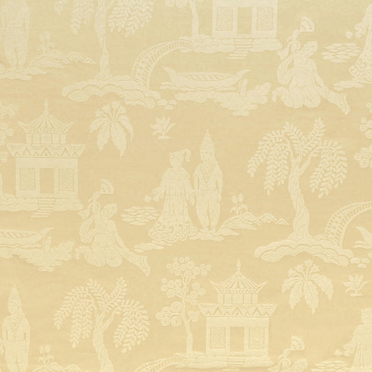 Special Order Clarence House Sukhothai Linen Silk Ivory Cream Asian Damask MSRP USD 356/y