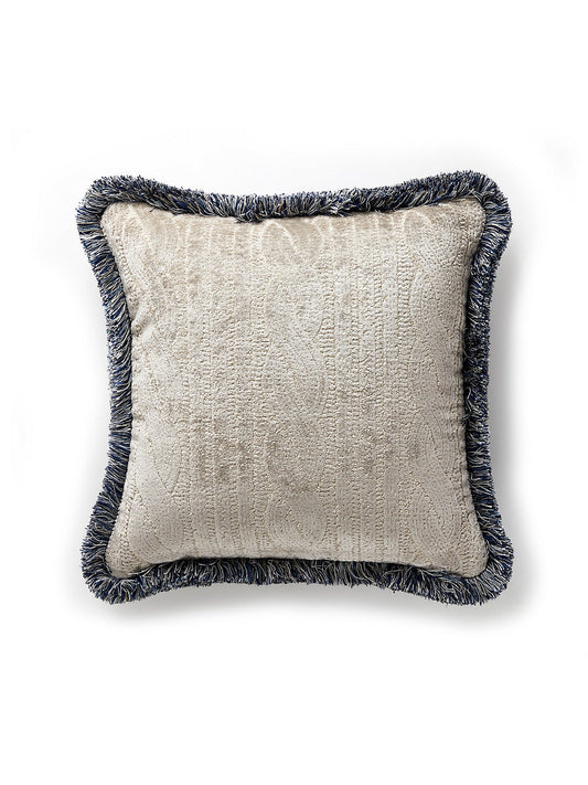 Scalamandre Sweater 22 X 22 - Greige Decorative Pillow