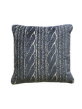 Scalamandre Sweater 22 X 22 - Denim Decorative Pillow