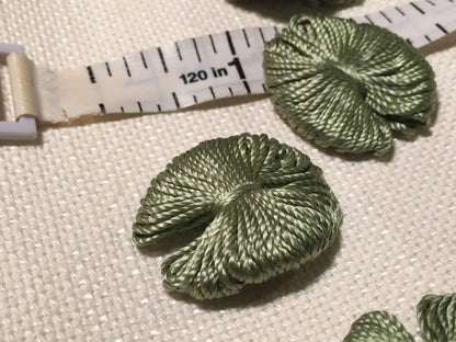 Scalamandre 100% Silk Lafayette Tuft 12 Pieces! T3183-014 Olive Yellow