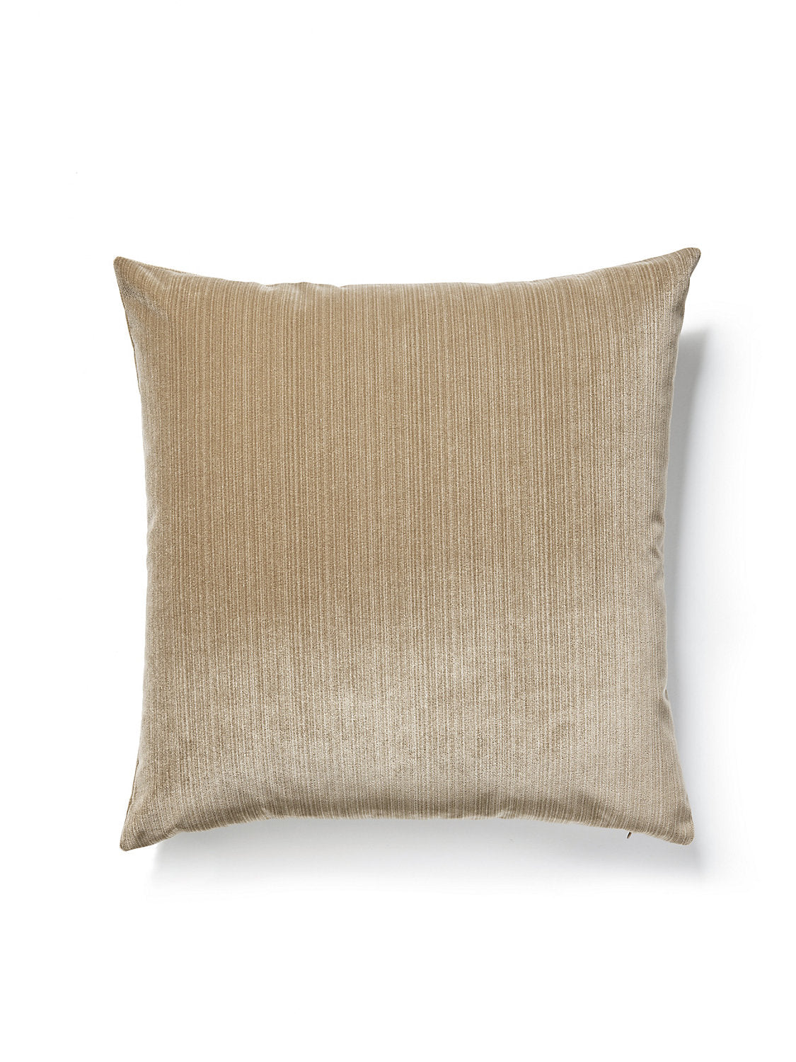 Scalamandre Strie Velvet 22 X 22 - Dove / Oatmeal Decorative Pillow