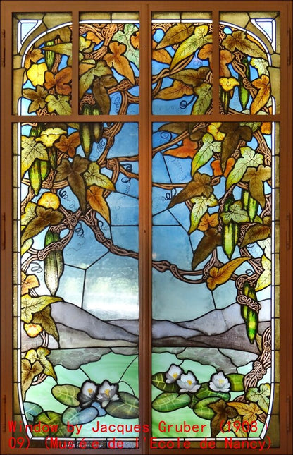 High End Art Nouveau100% Silk Lampas Botanical Silhouette Rectangles "spring" Gold Blue Green