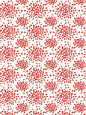Hinson Fireworks Red on White Wallcovering