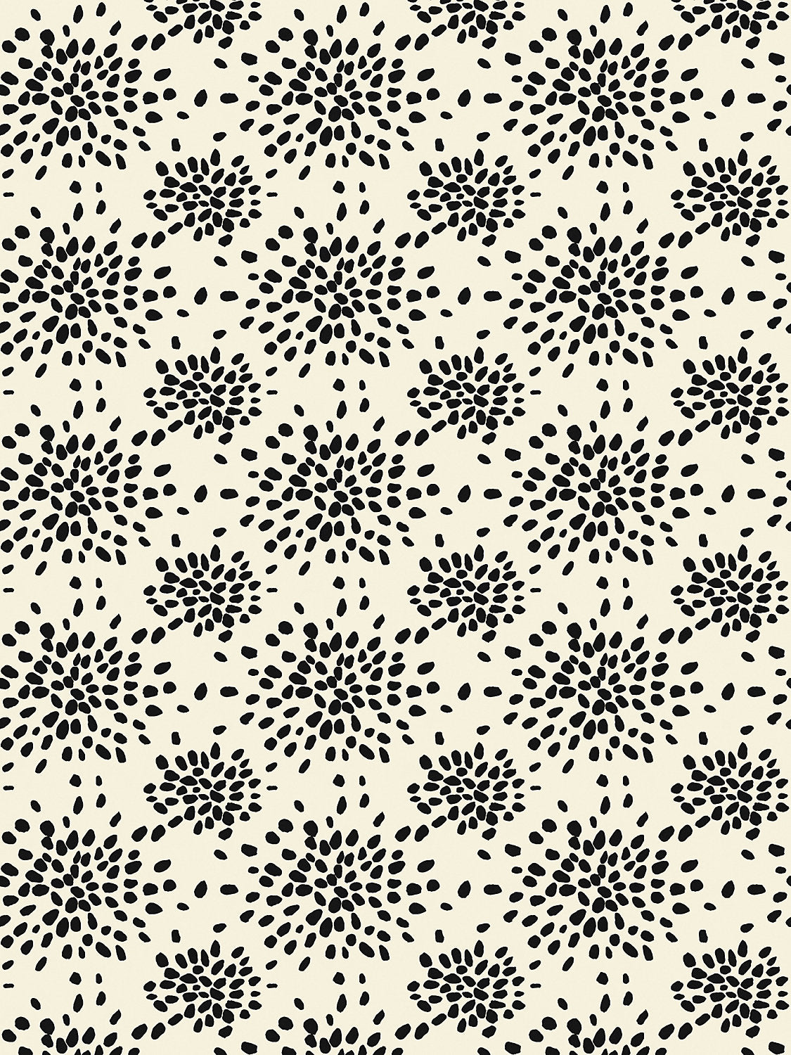 Hinson Fireworks Black on Off-White Wallcovering