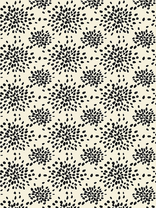 Hinson Fireworks Black on Off-White Wallcovering
