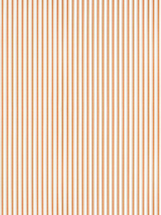 Scalamandre Johnson Stripe Tangerine Wallcovering