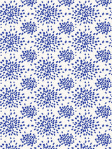 Hinson Fireworks Blue on White Wallcovering