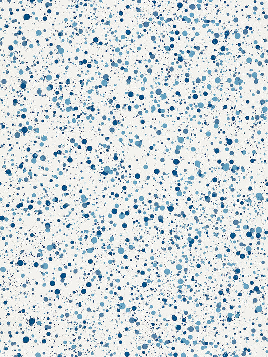 Hinson Spatter Navy on White Wallcovering