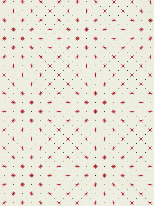 Hinson Trixie Red & Black on White Wallcovering