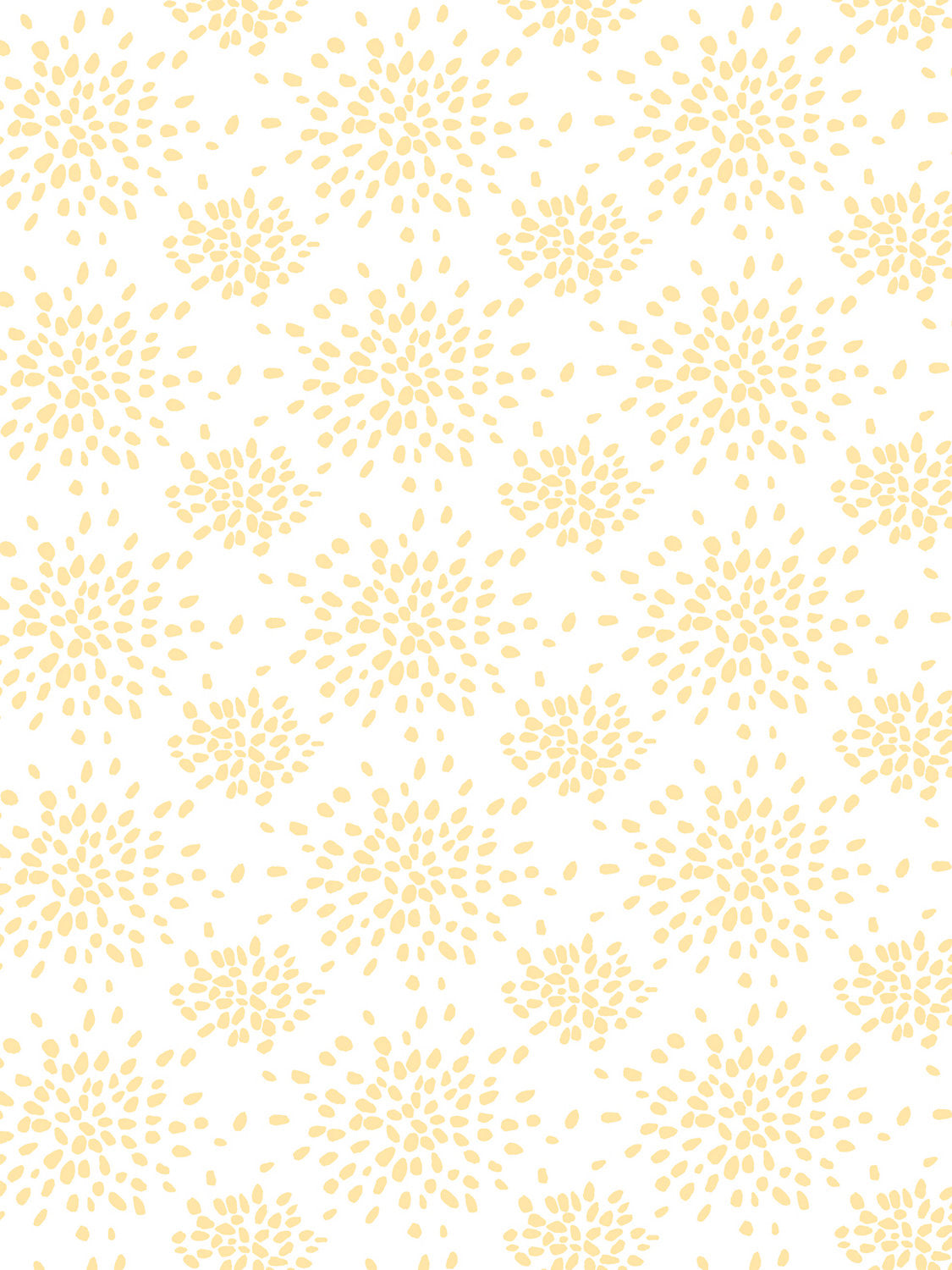 Hinson Fireworks Yellow on White Wallcovering