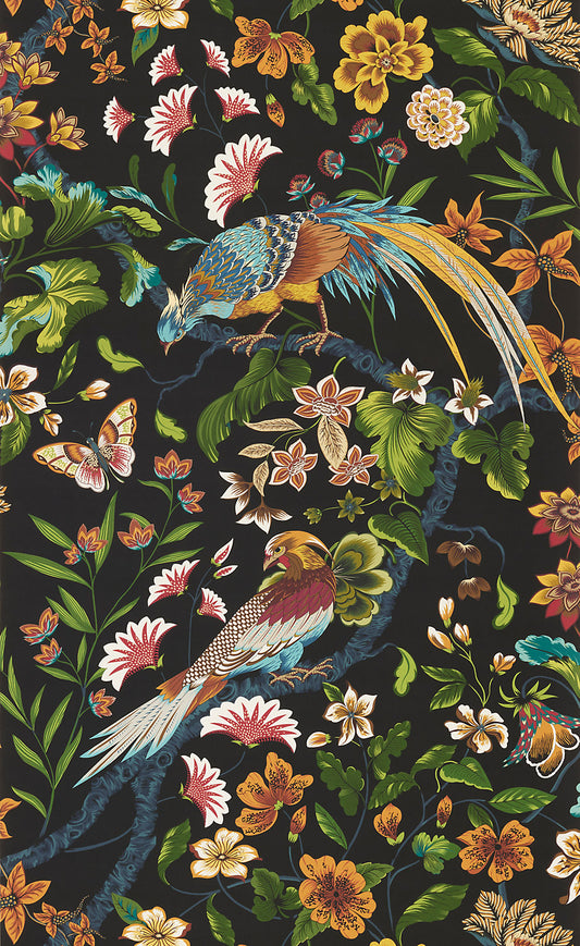 Old World Weavers Botany Bay Black Ruby Wallcovering