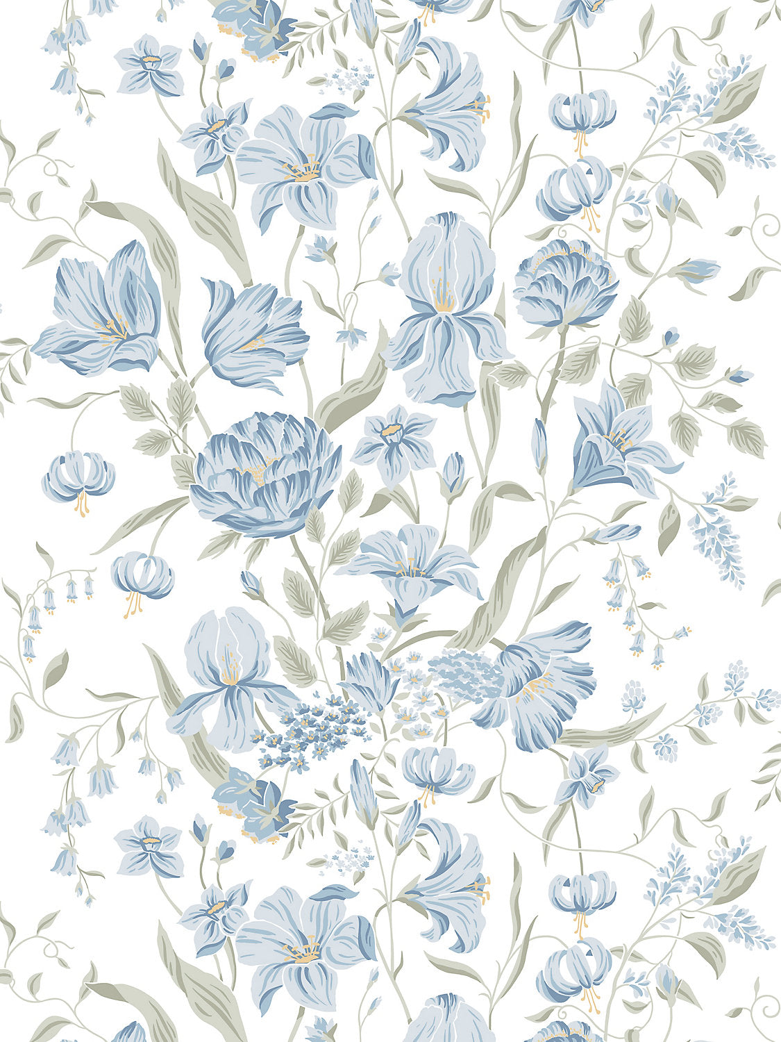 Sandberg Karins Bukett Sky Blue Wallcovering