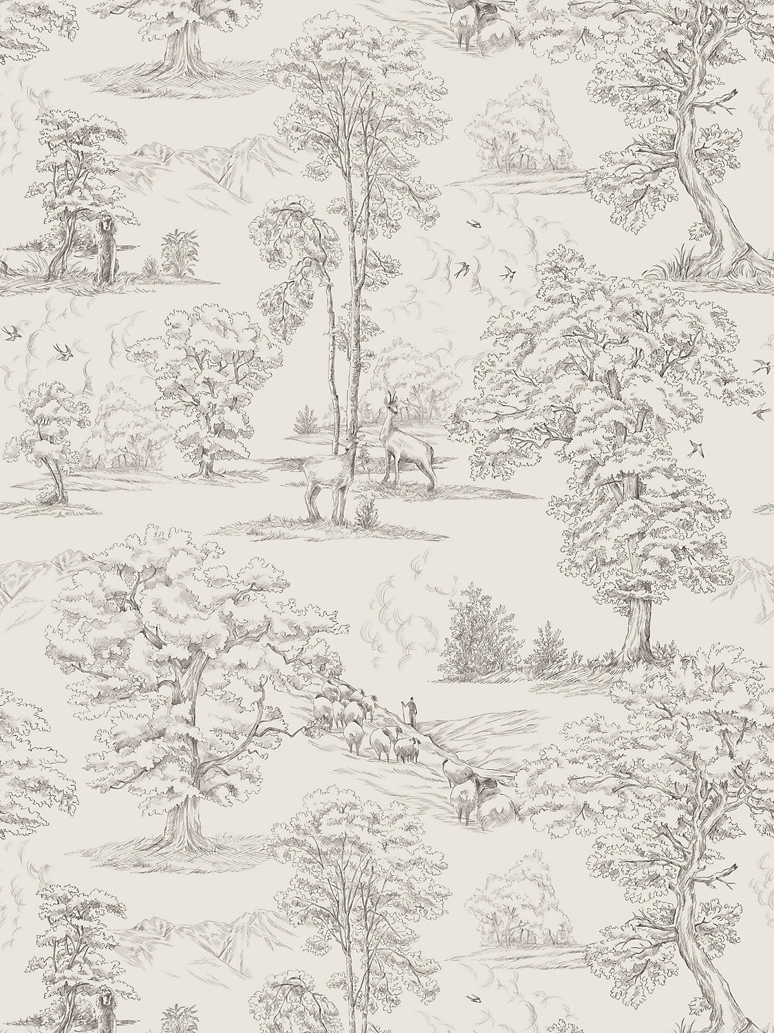 Sandberg Montfort Graphite Wallcovering