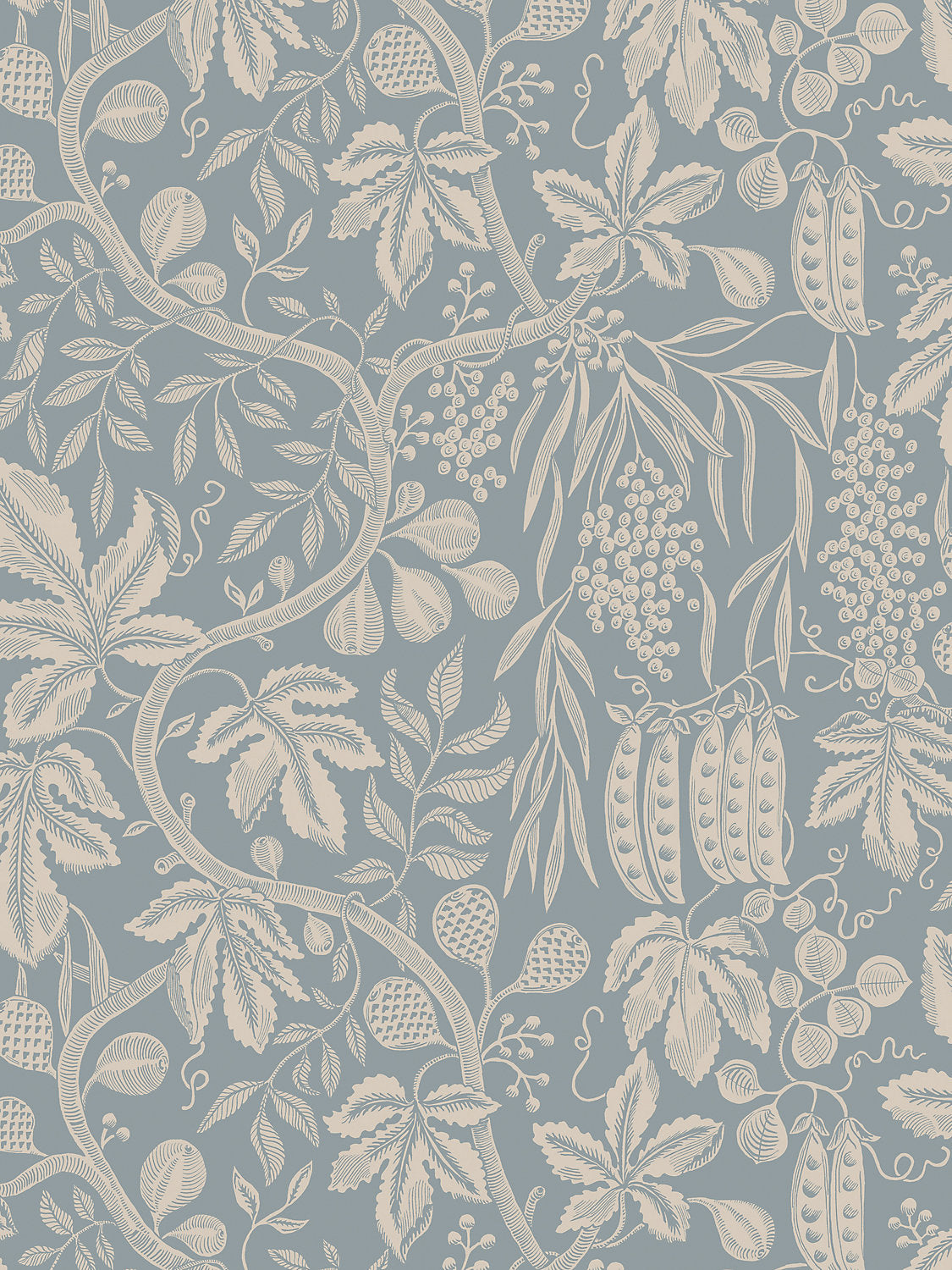 Sandberg Fig Garden Misty Blue Wallcovering
