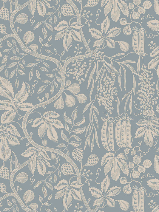 Sandberg Fig Garden Misty Blue Wallcovering
