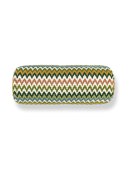 Scalamandre Rainbow Mountain Crewel 21 X 7 - Forest Clay Decorative Pillow